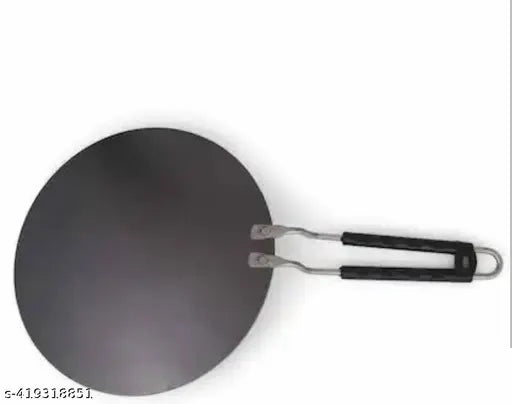 Ved traders 9inch Loha tawa iron pot with free Chakla and belan