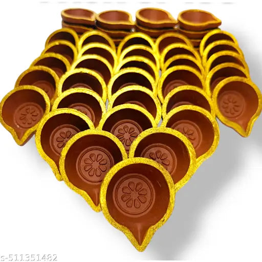 Terracotta/Earthen Clay Diya Decorative 50 Diwali Diya