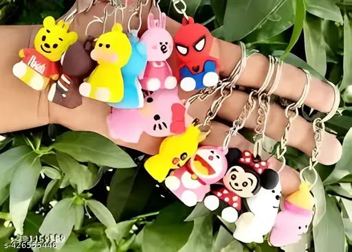 stylish keychains for women's and kids [pack of 6 ]