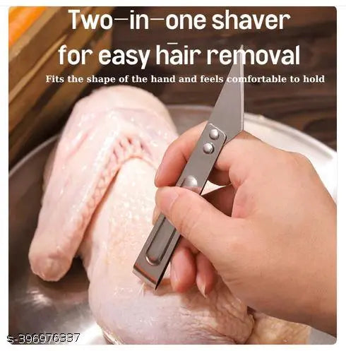 Set of 3 Pcs Multifunctional Kitchen Stainless Steel Peeler, Knife and Clips Rotary Peeler Cutter Slicer Combined Vegetable Peelers for Carrot Potato Melon Gadget Vegetable Fruit