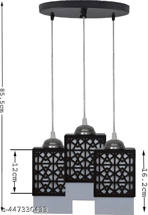 TrendyHouse Handcrafted Wooden Hanging Thali Lamp Rustic Elegance for Home Decor and Festive Celebrations 205