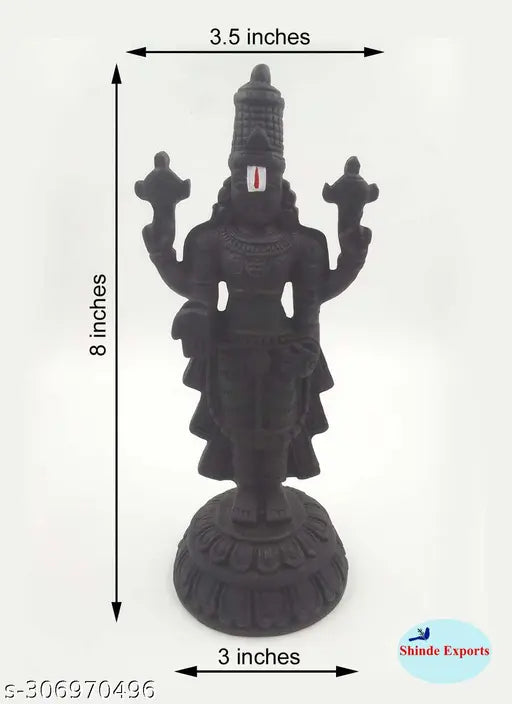 SHINDE EXPORTS Govinda Idol for car Dashboard/Balaji murti for car/tirupati Balaji murti/Balaji Statue for Pooja Room