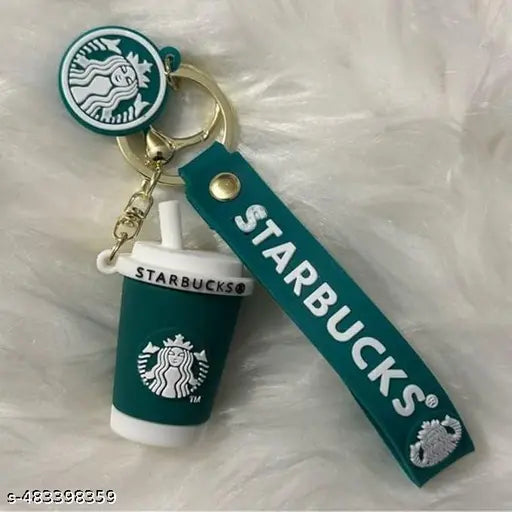 Starbucks Coffee Cup keychain for bike Cute Keyring & Quirky Bag Charm Hard Silicone, Bag Hook Single Piece Starbucks Coffee Cup keychain Keychain for Boys Kids Return Gifts Key Chain
