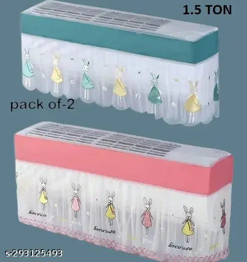 Air Conditioning Dust and running mood Cover Embroidery Designer Ac Cover for Indoor Split Ac 1.5 Ton (97 x 31 x 21 .5cm )