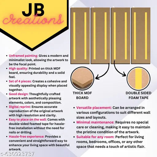 Premanand Ji Maharaj 5 Panel Decor (30x18 inches)