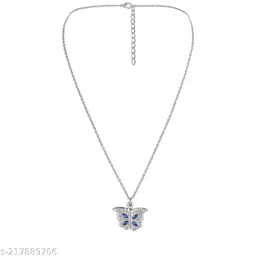 Thrillz Butterfly Pendant For Girls Gold Chain Necklace Pendant For Women Gift Jewellery