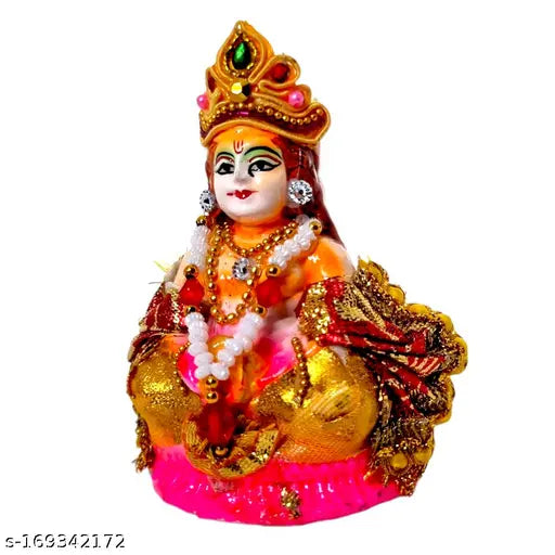 Divine Bazaar Dhan Kuber Statue, Kuber ji Murti ,Kuber ji Murti For Home Temple Pooja Decorative Showpiece