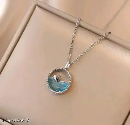 dolphin Pendant Chain | Girls dolphin Locket | Girls dolphin necklace chain | chain for girls | women necklace chain | pendant chain | Trendy necklace chain | necklace dikhayen