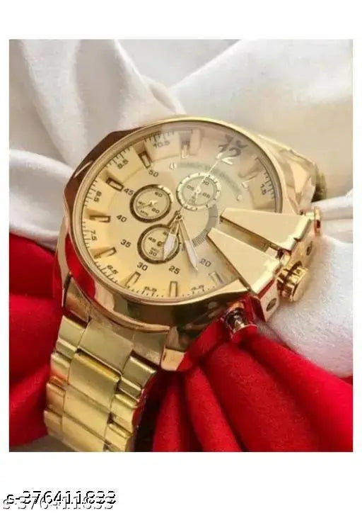 Boy's Analog Watch Golden Color
