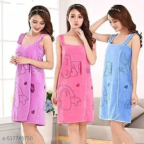 Women's Fashion Microfiber Fabric Sexy Wearable Quick Dry Magic Bathing Soft Bath Towel Free Size .