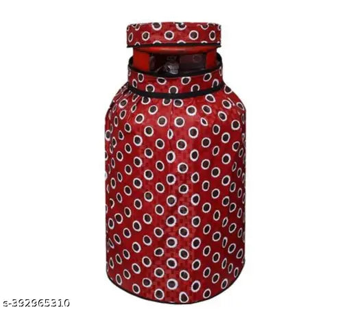AADVAY & ADVIKA Stylish and Printed PVC LPG Gas Cylinder Cover | Washable & Dustproof Cover - Multicolor