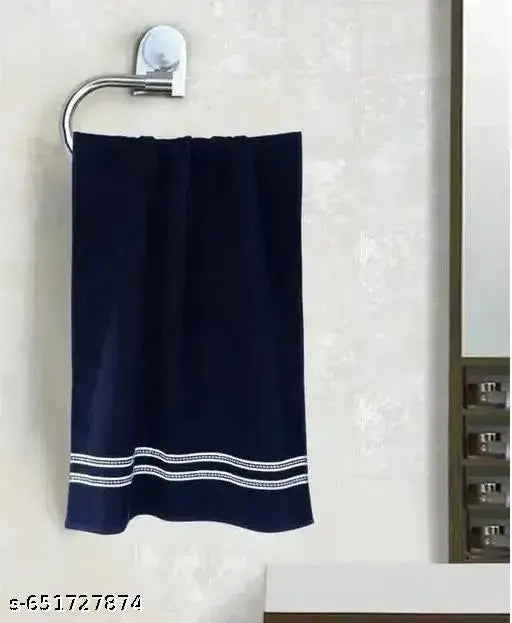 Cotton Large Size Bath Towel Ultra Soft, Super Absorbent, Quick Dry Towel for Bath, Travel, Gym, Beach - 70 cms x 140 cms - BLUE GREY (Pack of 2