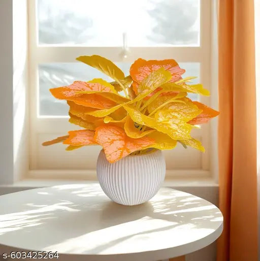 Orange & Yellow Leaves Perfect Artificial Plant for Home & Office Decoration