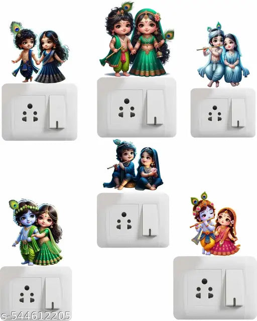Bal Krishna Switch Board Stickers(1 sticker size-4x3inch)