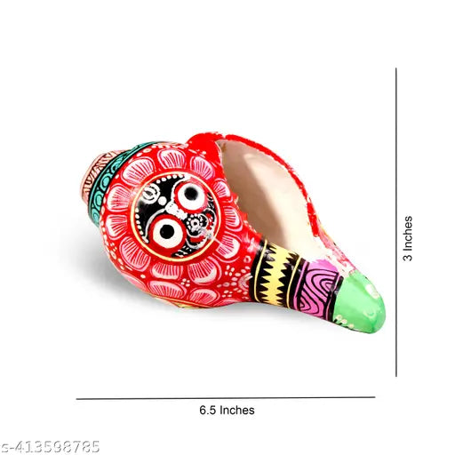 Hand-Painted Decorative Conch Shell – Pattachitra Art