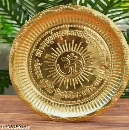 100% PURE BRASS PUJA THALI