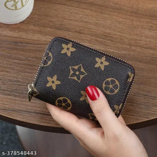 Women Casual Leather Wallet Card Holder for Girls