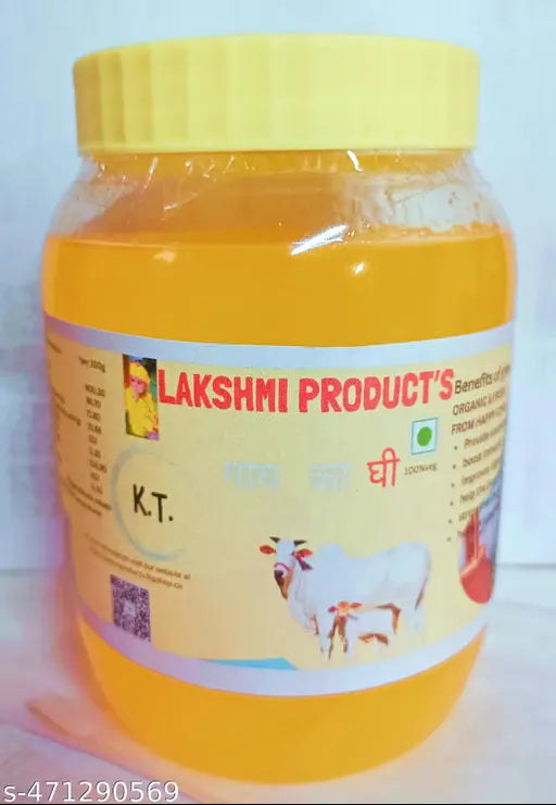 LAKSHMI Organic Daanedar Cow Ghee 250 ML For Eating & Religious Purpose , Bilona Ghee suddha pure ghee || made by desi gir Cow A2 Milk 100% processed Ghee With full Purity Grass Fed Cow Chemical Free Ayurvedic Ghee
