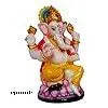 Marble Finish Laxmi. Ganesh. Idol For Home Puja Mata Laxmi. Ganesh./Ganesha/Ganpati Colour Marble Statue Idols Murti For Pooja Room & Gift Items (Polyresin - 10 Cm), Multicolor