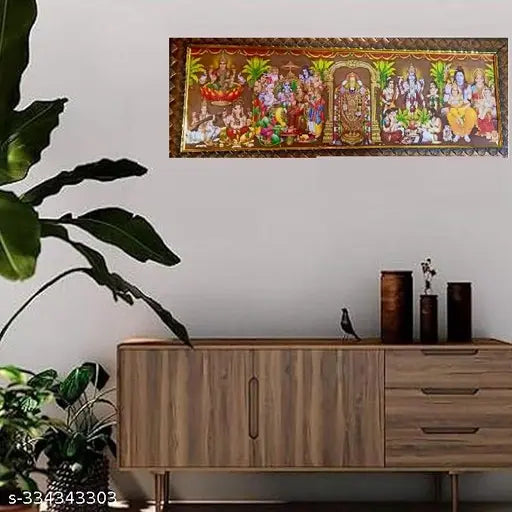 FRAMANIA FIVE IN ONE GODS FRAME FOR POOJA (45x20x1 cms)