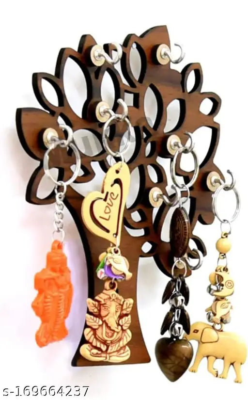 Key Holder for Wall Stylish with 8 Hooks for Keys Tree Design Key Stand for Home Decor Item