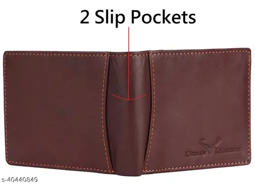 Urban Leather Carter Brown Mens Leather Wallet Leather Wallet for Mens with RFID Blocking Mens Wallet