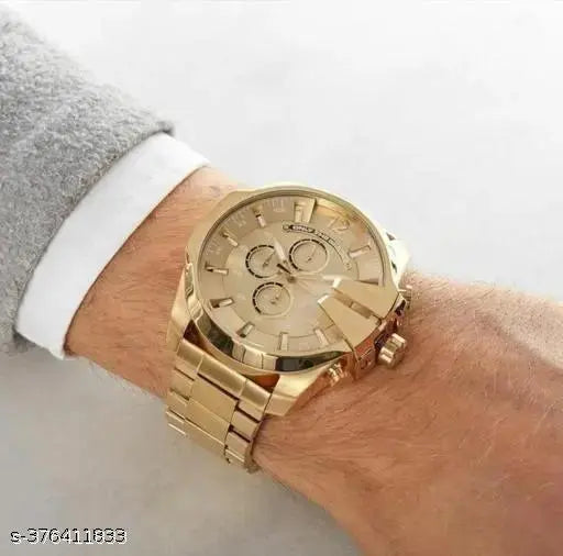 Boy's Analog Watch Golden Color