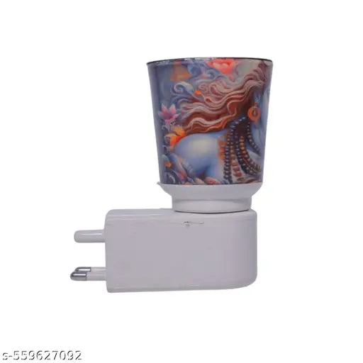 Electric Plug-in Aroma Oil Diffuser with House Design Decorative Wall Warmers Night Lamp with Chocolate Fragrance Oil Burner for Home & Office Ceramic Glass Design