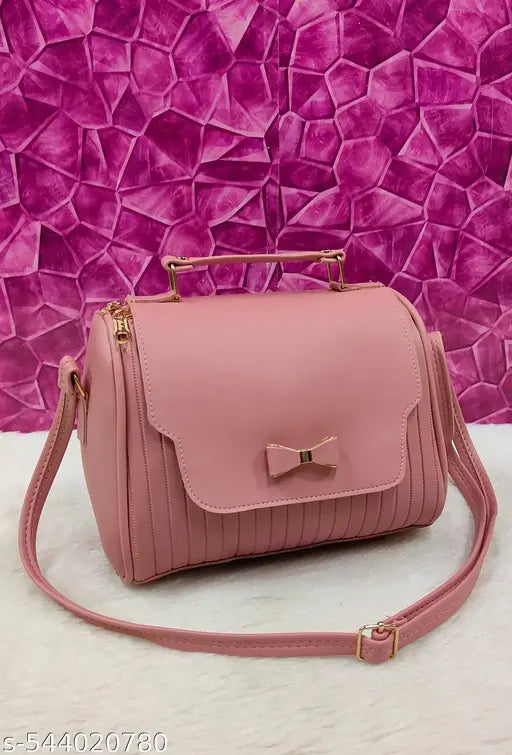 Attractive trendy women Coral PU sling bags/Premium PU leather sling bags for women/Full handwork bag/party wear and wedding bag for women