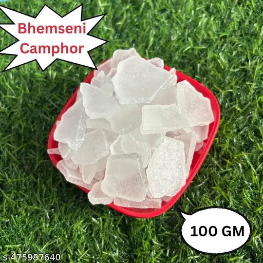 Mahadeva Camphor- 100% Pure Bhimseni Camphor Kapoor Karpooram Aromatic and Healing Pure Camphor, No Chemicals, Toxin Free Kapur for Pujas Or Havans 100 GM (100 Gram, BHIMSENI)