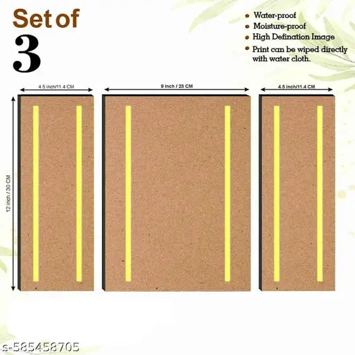 Set Of 1 Lord Buddha Modern Art Wall Painting For Living Room 12 x 18 inch