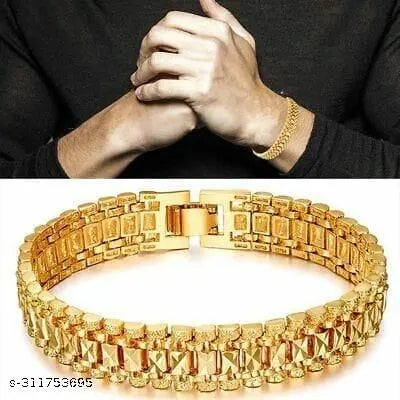 STYLE COMBO OF GOLD AND SILVER  BRECELET