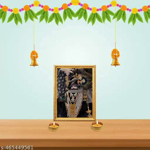 Trending Spiritual Khatu Shyam Baba Photo Frame 6 X 8 In | Khatu Shyam Baba Photo Frame | Religious Wall Decor Frame | God Photo Frames | Spiritual Photo Frames | Devotional Wall Photo Frame | Khatu Shyam Baba Wall Frame | Wooden God Photo Frames