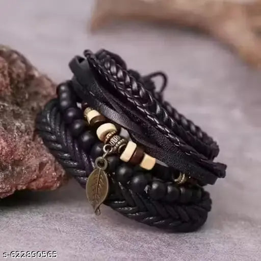 black leather bracelet | men leather bracelet | bands for men | bracelets for boys | leather bracelet for men | leather bracelet | fashion bracelet | boys bracelet