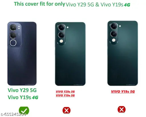 Coverage Cases Dual Colour Joint Denim Cloth & Vegan Leather Magnetic Case Cover with Card & Cash Wallet Flip Cover Compatible for Vivo Y29 5G - Royal & Sky Blue