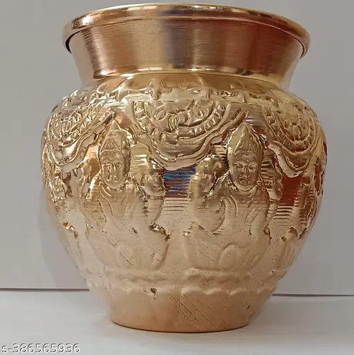 Pure Copper Ashta Lakshmi Kalasam Copper Ashtalakshmi Kalash Sombu Lota ( 4 inch ) Copper Ashta Lakshmi Kalasam Copper Ashtalakshmi Kalash Sombu Lota