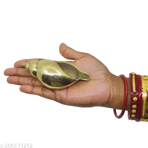 Polished Brass Sankh for Meditation and Yoga