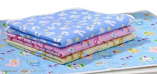 Kukraila 3pcs Waterproof Baby Bed Protector /Reusable mat/ Waterproof Baby Dry Sheet/ Baby Mats/ Baby Sleeping Mat and Massage Sheet for New Born Baby (Small Size Combo- 50cm X 70cm)
