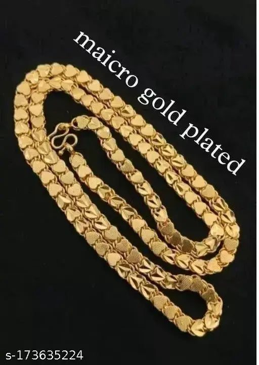 Golden Thin Neck Chain For Men Boys Gold Plated Necklace For Men Boys