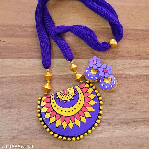 Terracotta Jewellery Set by Avighna