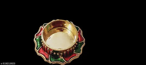 Kumkum small box Meenakari| Haldi Kumkum Pot/ Plastic Sindoor Pot for Pooja pack of 2