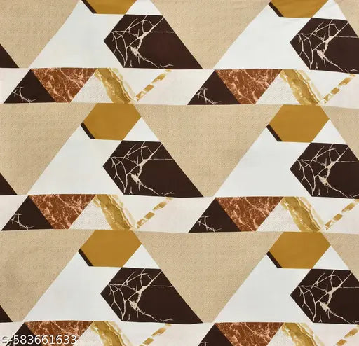 Geometric Pattern Double Bed Sheet || Contemporary Design Double Bed Sheet with Pillow Covers || Stylish Printed Fitted Sheet for Double Bed || Trendy Double Bed Sheet with Pillow Covers ||