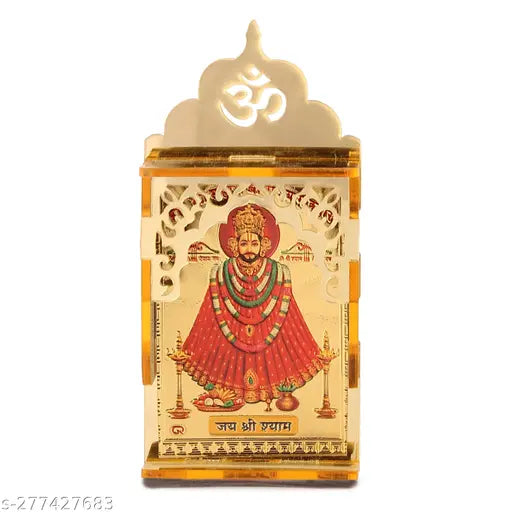 DivColl Khatu Shyam Baba Idol - 10.5 Centimeter Mini Plastic Mandir Showpiece for Car Dashboard and Home Puja Decor (Multicolor)