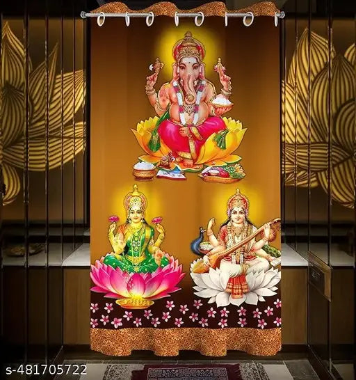 Devotional god Bhagwan Temple, mandir, pooja room curtain-1 pc