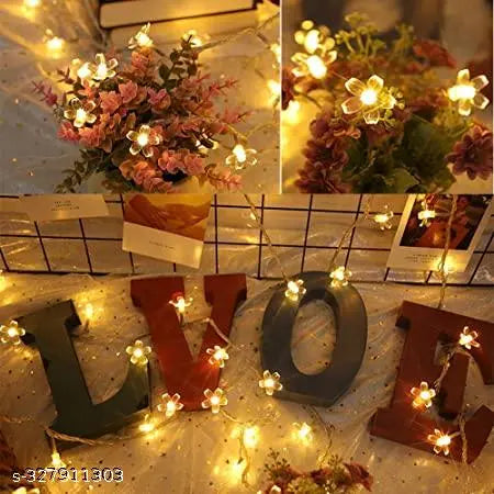 X Pulse 3 Meter Led Flower String Light for Decoration Warm White 14 Led Blossom Flower Light for Diwali Decoration Outdoor-Indoor, Party, Wedding, Home Decoration Fairy Light