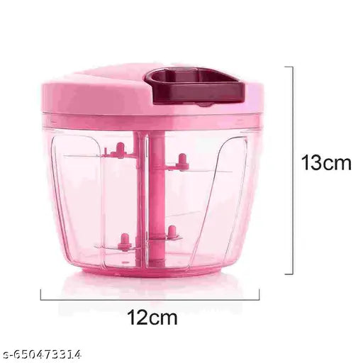 Dori Handy Chopper 1000ML | Big Size Vegetable & Fruit Cutter | 5 Stainless Steel Blades | Premium ABS