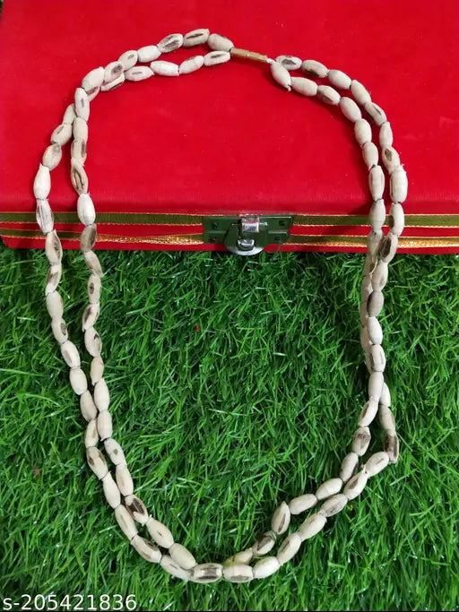 100% Original Oval Bead Rope Design Tulsi Mala Tulsi Kanthi Necklace Wood Necklace
