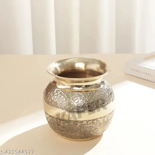 KAPER Kalash Lota for puja accessories Diwali Decorative Mandir or Temple Items Small Pooja Articles (3x3 Inches)