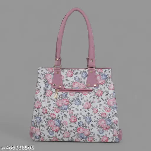 Elegant Floral Print Ladies Handbag | Premium PU Leather Shoulder Bag