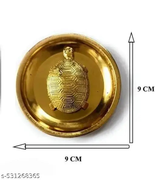 tortoise plate and charan paduka kachhua yantra brass